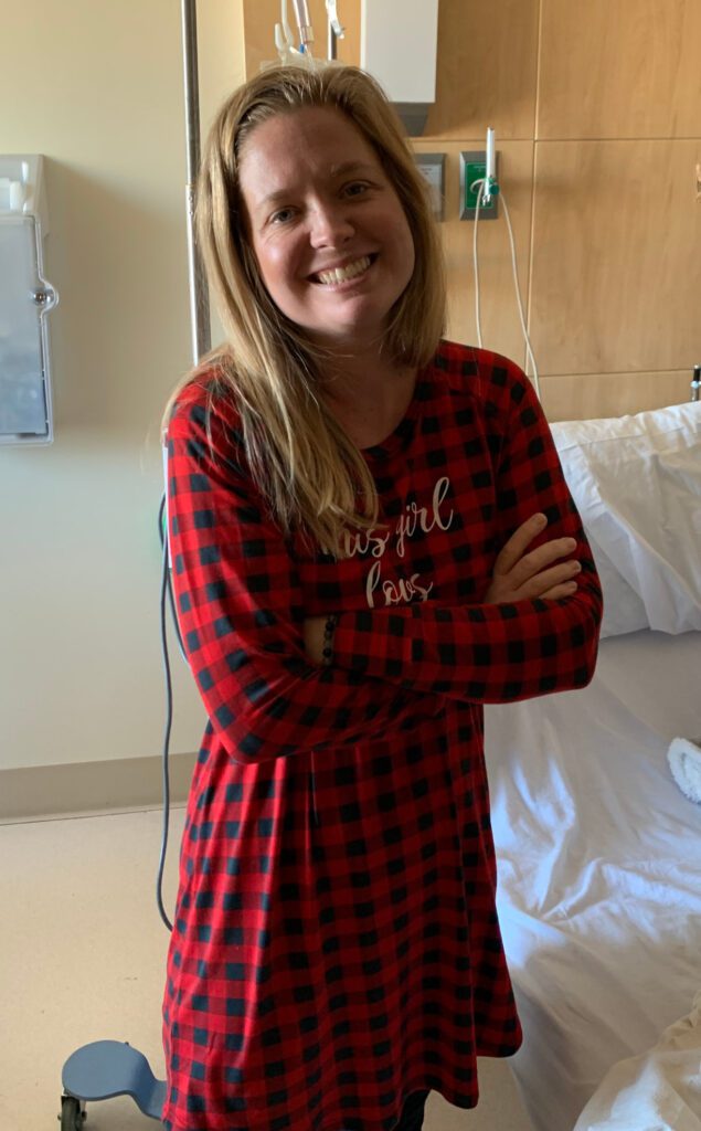 Amanda standing in hospital room