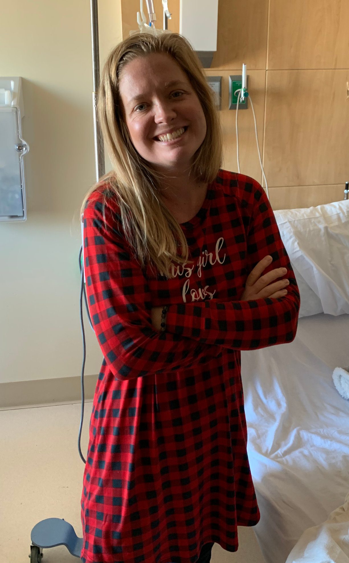 Amanda standing in hospital room